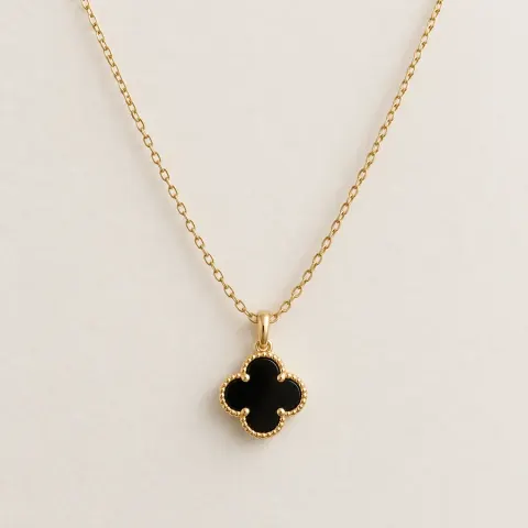 Noir Clover Necklace