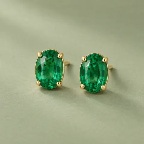 Emerald Glow Studs