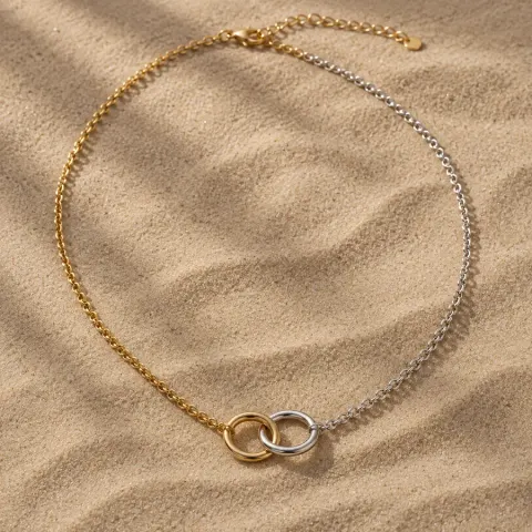 Two Tone Link Necklace