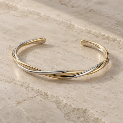 Duet Mixed Metal Cuff