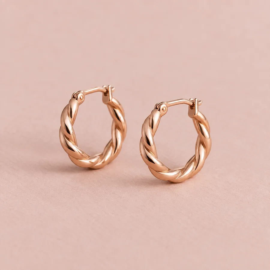 Rose Twist Hoops